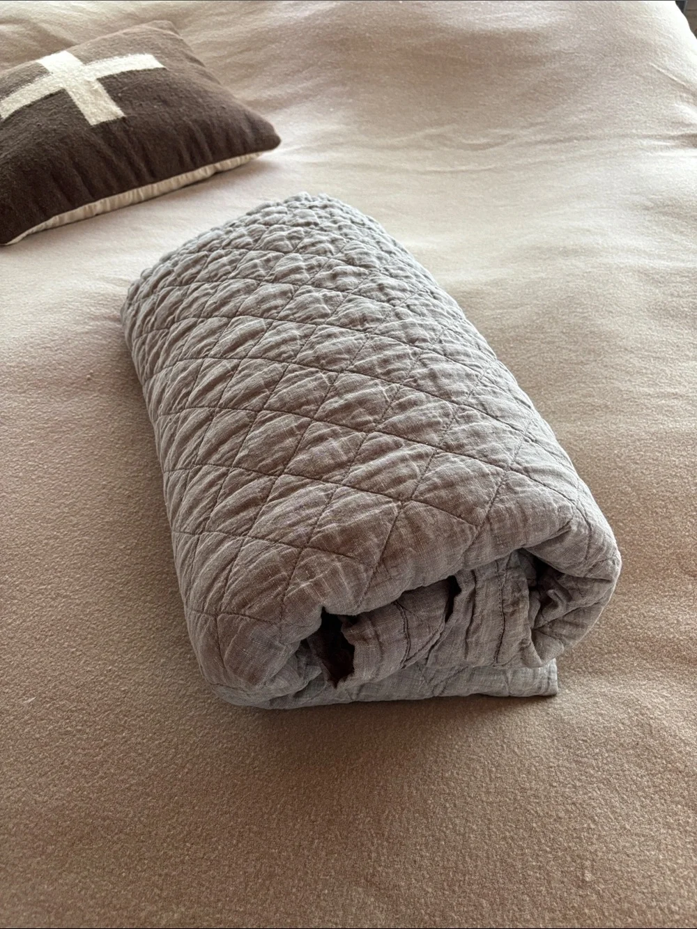Pottery Barn Linen Quilt and Sham